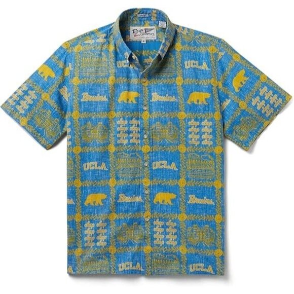 Reyn Spooner University California UCLA Tailored Hawaiian Button Shirt M NWT - Picture 3 of 5